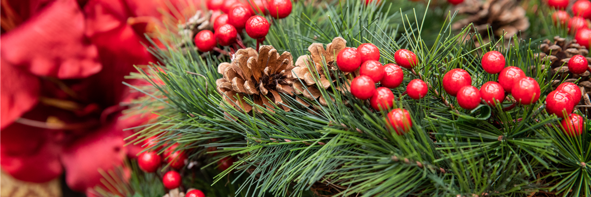 Weihnachtsdeko - Kunststoff-Kranz